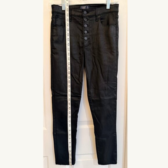 Abercrombie & Fitch High Rise Super Skinny Ankle Jeans Black 29 / 8R - Picture 6 of 9